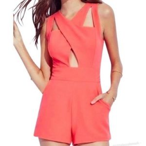 J.O.A. Cutout Coral Romper